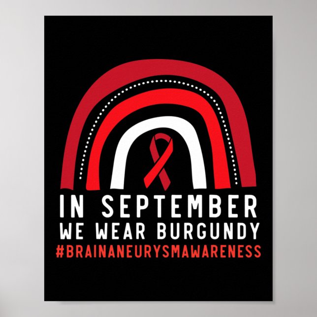 Poster Em setembro, Vestimos Aneurismo Burgundy Brain (Frente)