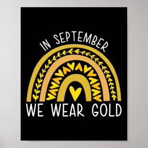 Poster Em setembro Vestimos o Cancer de infância Dourada 