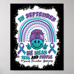 Poster Em setembro Vestimos Roxo Teal