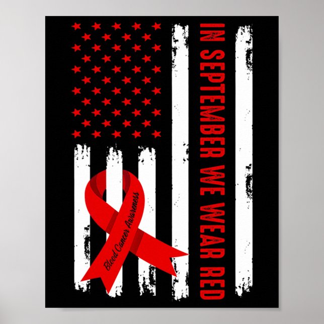 Poster Em setembro, Vestimos Vermelho para os Canceres de (Frente)