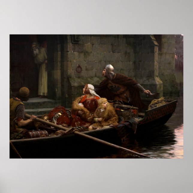 Poster Em tempo de perigo, 1897 por Edmund Blair Leighton (Frente)