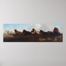 Poster Em Todo O Planície Negro George Lambert 1899