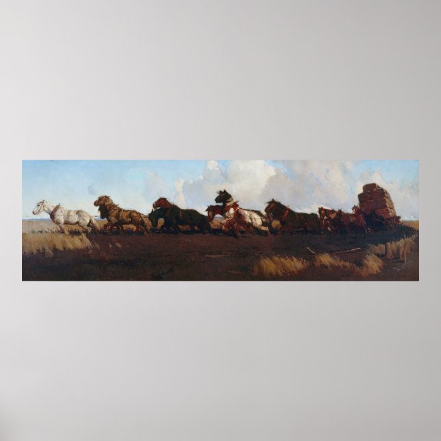 Poster Em Todo O Planície Negro George Lambert 1899 (Frente)