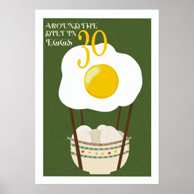 Poster Em Torno Da Dieta Em 30 Ovos (Frente)