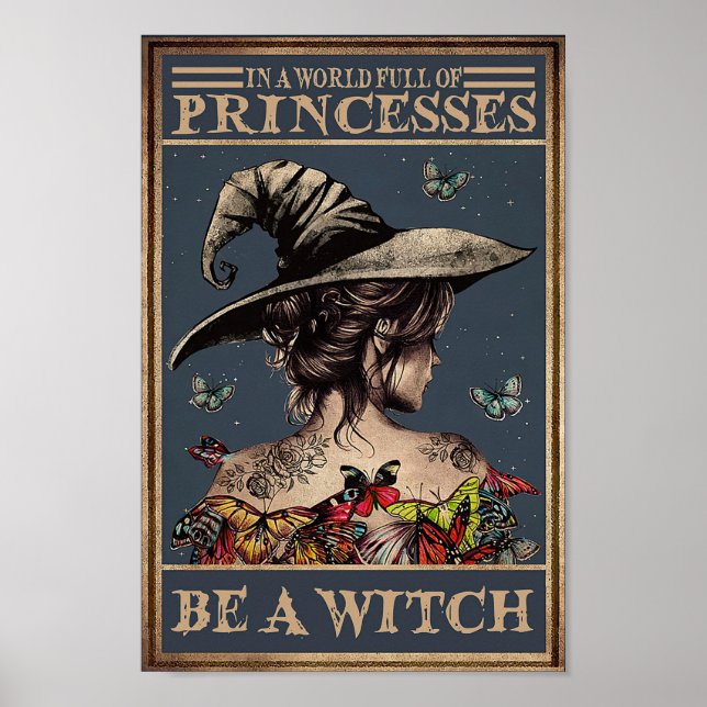 Poster Em Um Cheio Mundial De Princesas Seja Uma Bruxa (Frente)