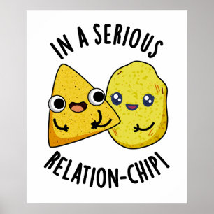 Poster Em Um Sério Pun De Comida Engraçado De chip De Rel