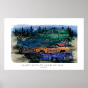 POSTER EM UMA NOITE QUIETA VOCÊ PODE OUVI-LOS OXIDAR -