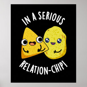 Poster Em uma séria Comida Engraçada Com chip De Relação