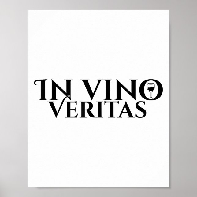 Poster Em Vino Veritas _ Latim _ Roma Antiga _ Amor Vinho (Frente)