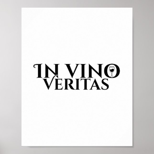 Poster Em Vino Veritas _ Latim _ Roma Antiga _ Amor Vinho (Frente)