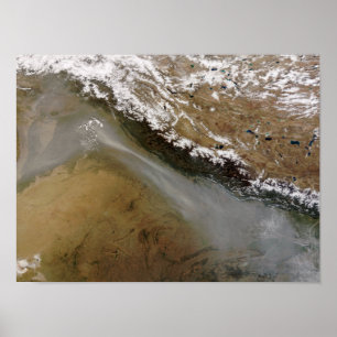 Poster Embaçamento ao longo das montanhas de Himalaya