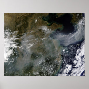 Pôster Embaçamento através da planície de China norte