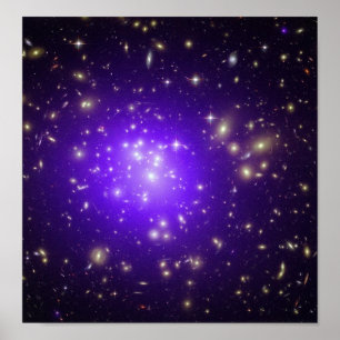 Poster Embaçamento roxo das estrelas na NASA do espaço