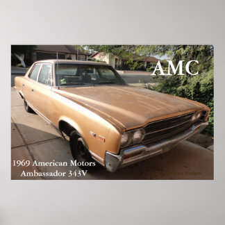 Pôster Embaixador dos Motores Americanos da AMC, 1969