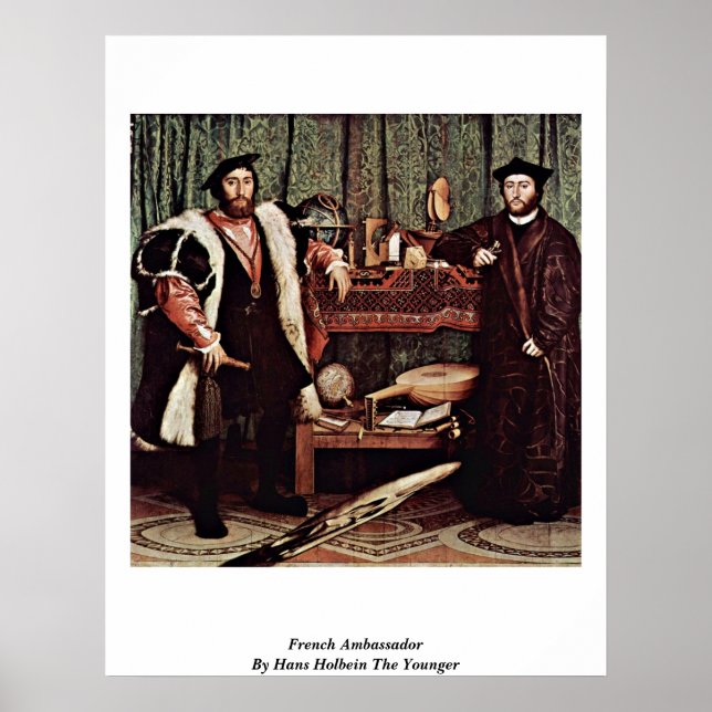 Poster Embaixador Francês Por Hans Holbein, O Mais Novo (Frente)