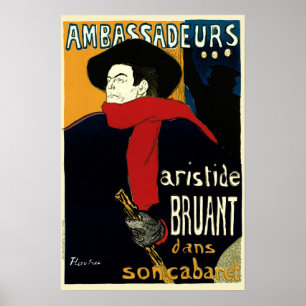 Pôster Embaixadores da Vintage Art Nouveau, Toulouse Laut