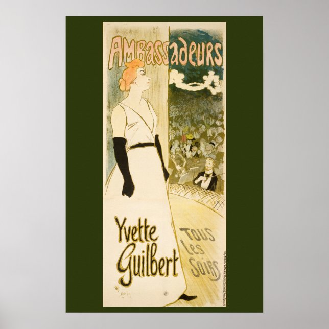 Poster Embaixadores Yvette Guilbert por Theophile Steinle (Frente)