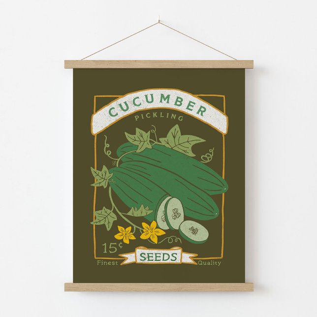 Poster Embalagem de sementes de pepino (verde-russo) (Criador carregado)