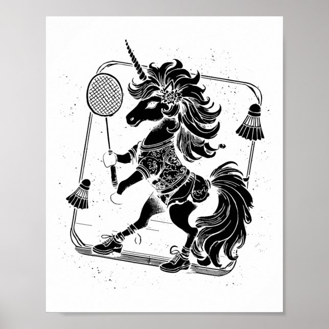 Poster Embalagem Do Jogador De Badminton (Frente)
