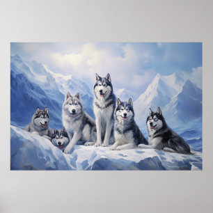 Poster Embalagem Siberian Husky