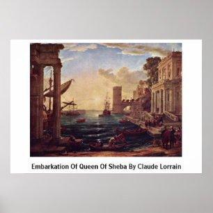 Pôster Embarque da rainha de Sheba por Claude Lorrain
