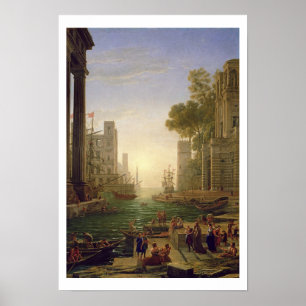 Pôster Embarque de St. Paula Romana em Ostia, 1637-39