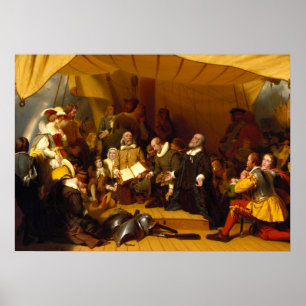 Poster Embarque dos peregrinos por Robert Walter Weir