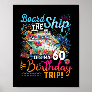 Poster Embarque No Navio É Minha Viagem De Aniversário De