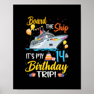 Poster Embarque No Navio É Minha Viagem De Aniversário De
