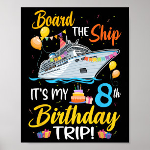 Poster Embarque No Navio É Minha Viagem De Aniversário De
