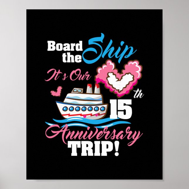 Poster Embarque No Navio É Nossa Viagem de Aniversário de (Frente)