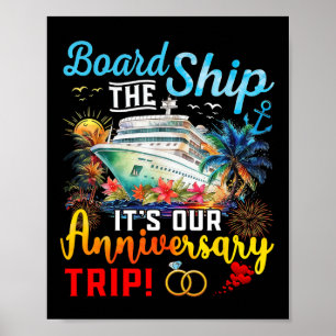 Poster Embarque No Navio É Nossa Viagem De Aniversário En