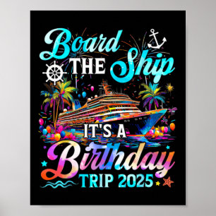 Poster Embarque No Navio É Uma Viagem De Aniversário 2025