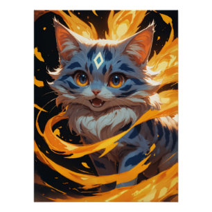 Pôster Ember Arcana: A Familiar de Kitten Flamebound