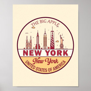 Poster Emblem Skyline Nova Iorque