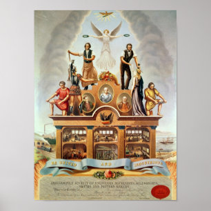 Pôster Emblema Comercial da Sociedade Amalgamada