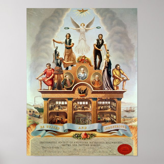 Pôster Emblema Comercial da Sociedade Amalgamada (Frente)