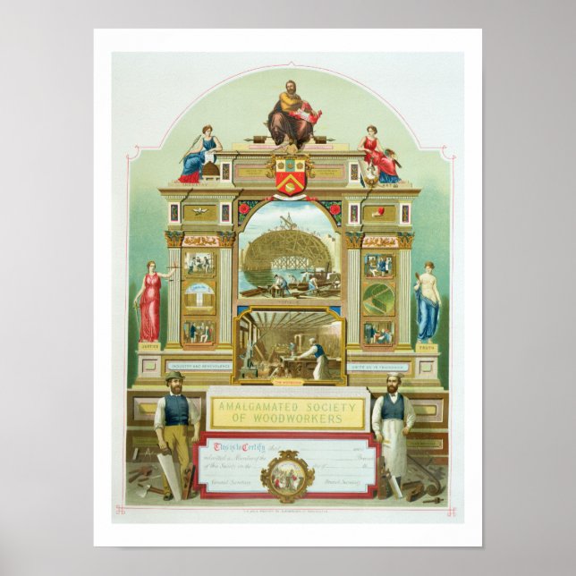 Poster Emblema Comercial da Sociedade Amalgamada de Madei (Frente)