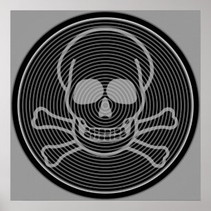 Poster Emblema Crânio e Crossbones