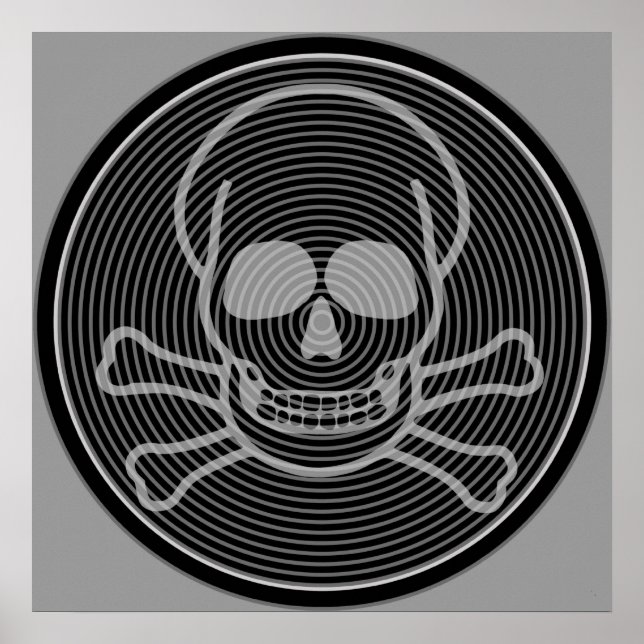 Poster Emblema Crânio e Crossbones (Frente)