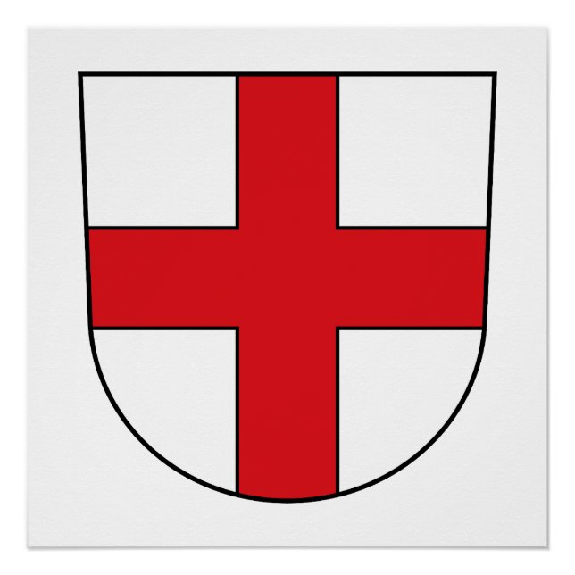 Pôster emblema da cidade de Freiburg Breisgau Alemanha sí (Frente)
