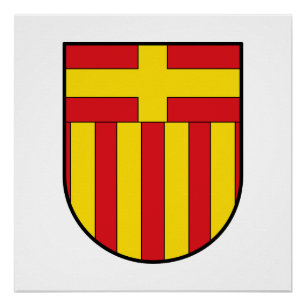 Pôster emblema da cidade de Paderborn símbolo da bandeira