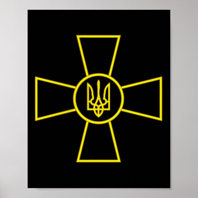 Poster Emblema da Força Aérea Ucraniana Forças Armadas da (Frente)