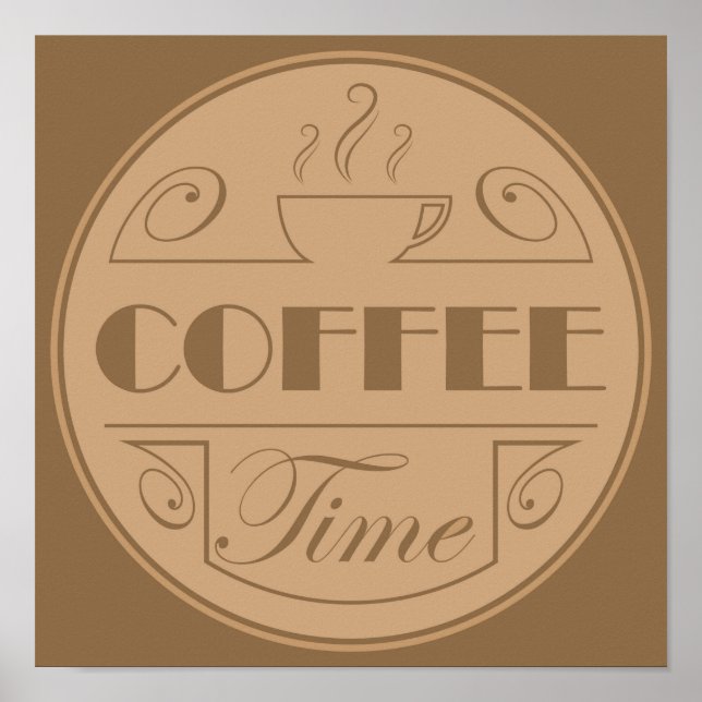 Poster Emblema da hora do café (Frente)