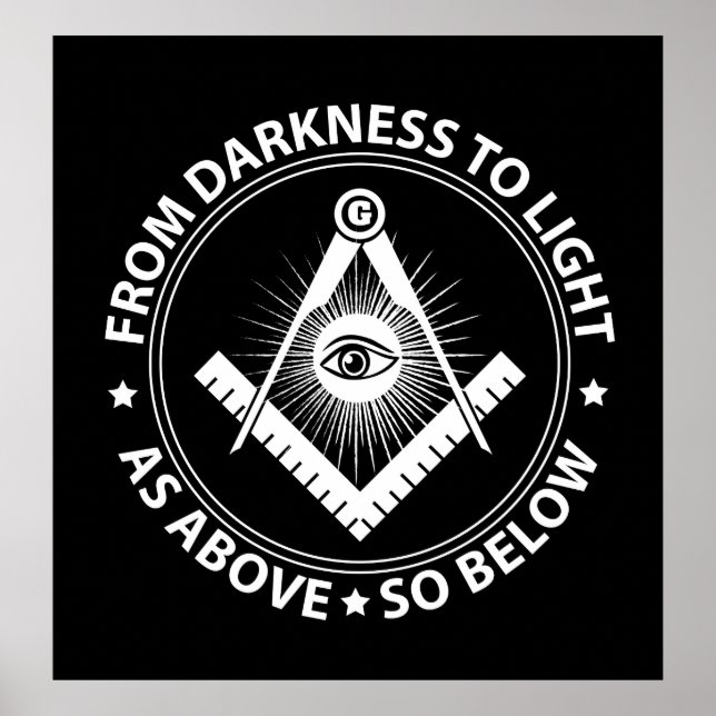 Poster Emblema da maçonaria (Frente)