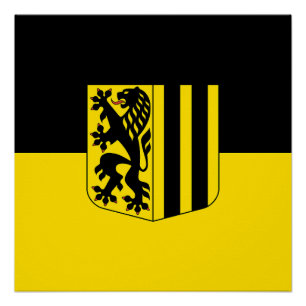 Pôster emblema de Dresden bandeira da Alemanha símbolo br