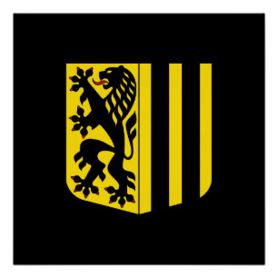 Pôster emblema de Dresden bandeira da Alemanha símbolo br