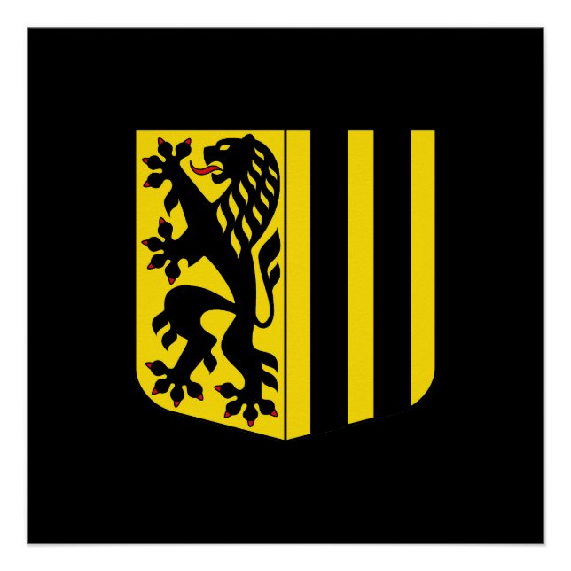 Pôster emblema de Dresden bandeira da Alemanha símbolo br (Frente)