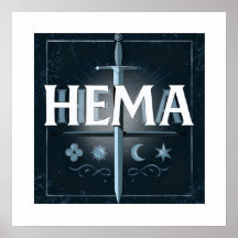 Emblema de Espada Medieval HEMA – Estilo Grafite A