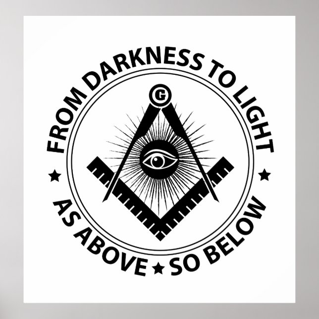 Poster Emblema de Freemasonry (Frente)